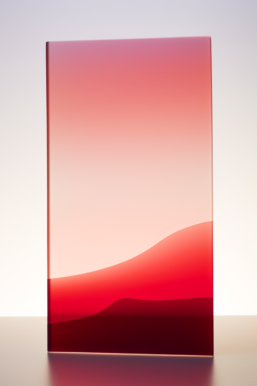 Pink & blue glass cube